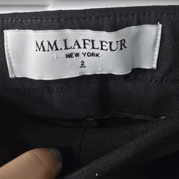 MM.Lafleur Black Pants High Rise with crease Career Minimalist Neutral - Picture 7 of 9